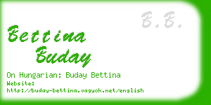 bettina buday business card